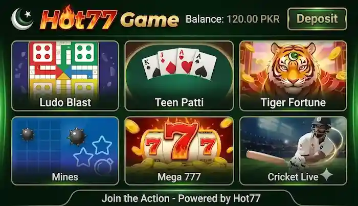 Hot77 Game interface image