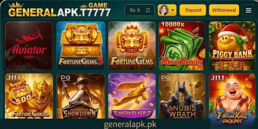 T7777 Game interface image