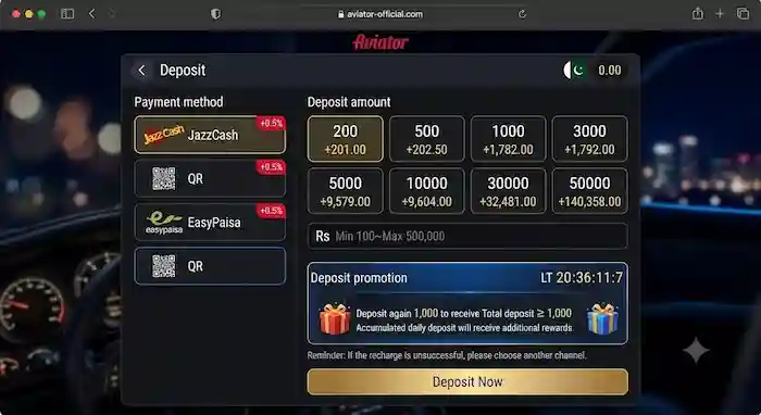 Aviator Game interface image