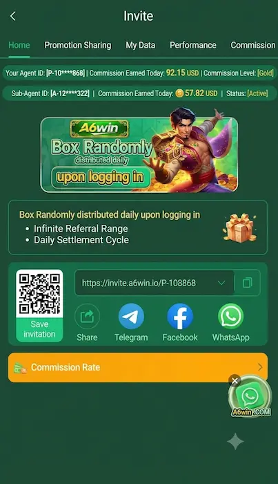 A6 Win Game interface image