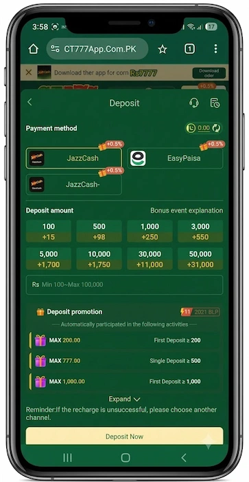 CT777 Game interface image