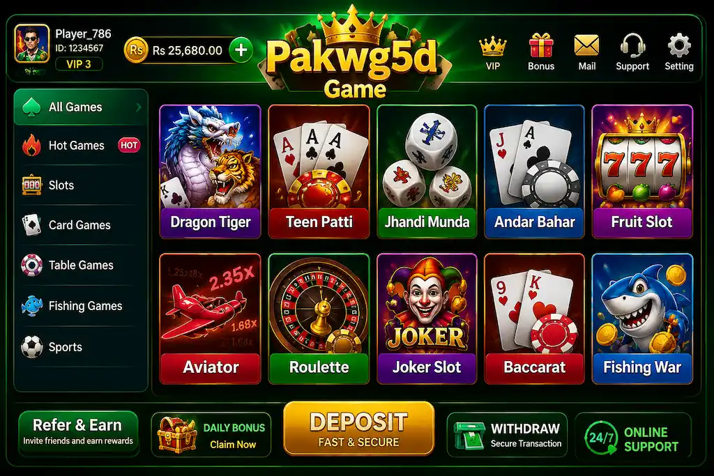 Pakwg5d Game Interface image