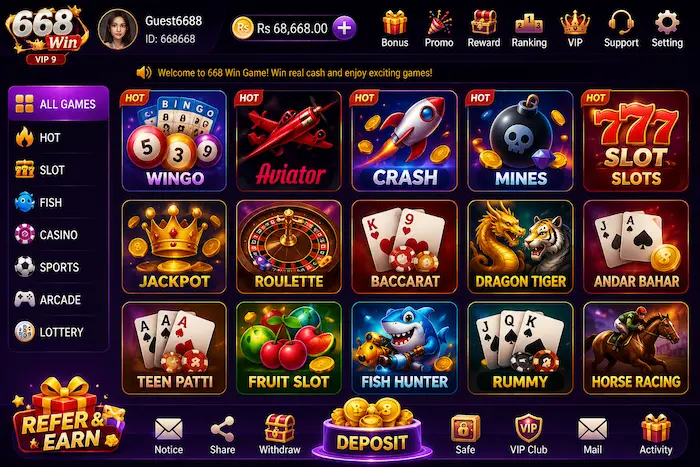 668 Win Game INTERFACE IMAGE