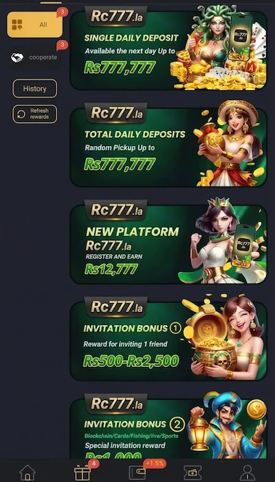 Rc777 Game interface image