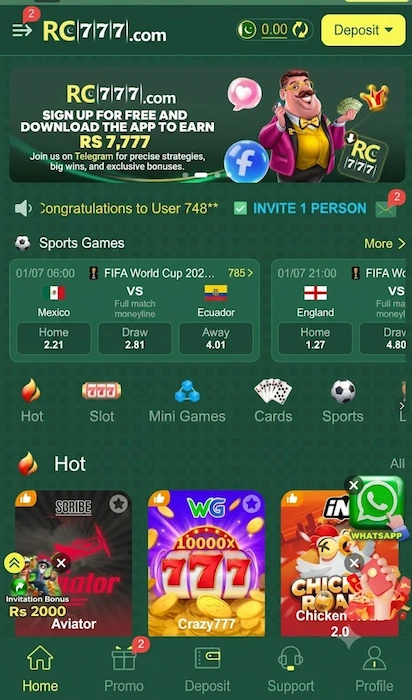 Rc777 Game interface image