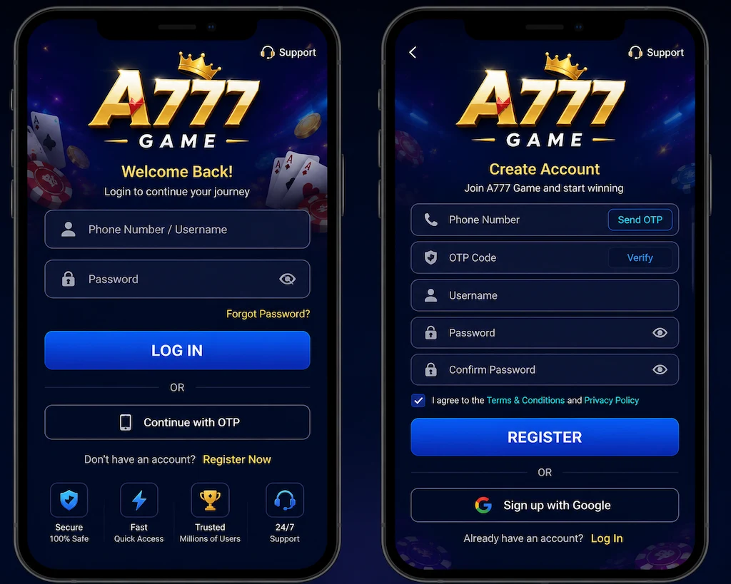 A777 Game interface image